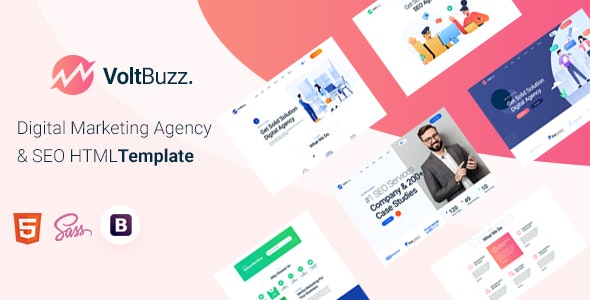 VoltBuzz v1.0 - Digital Marketing Agency HTML Template