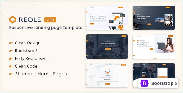 Reole v1.0 - Responsive Landing Page Template